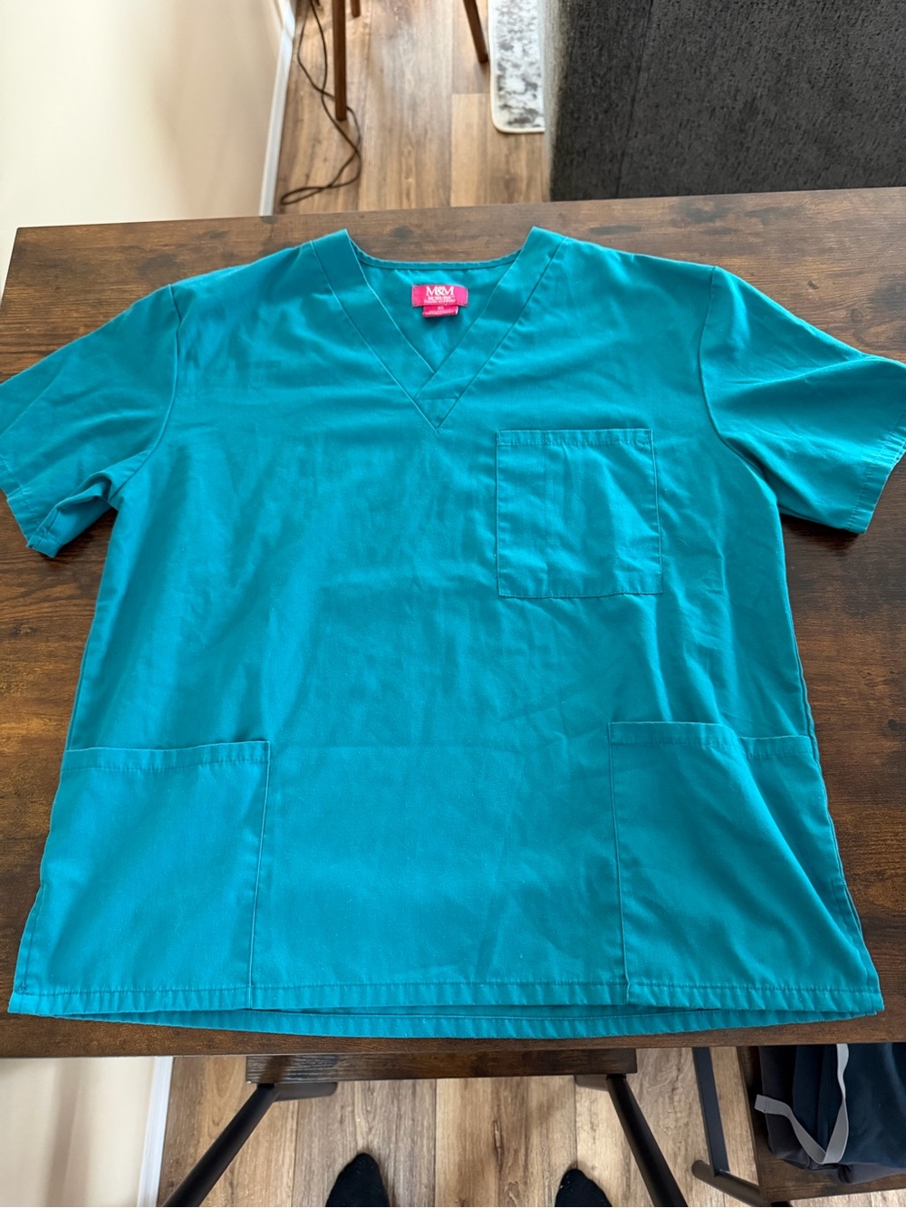 Unbranded Teal V-Neck Men’s Scrub Top